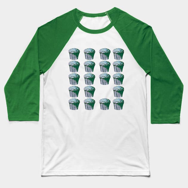 Cupcake Baseball T-Shirt by Franklin Silva Art